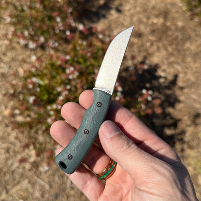 TRM Tagalong Forest Green G10 Fixed Blade, 2.4″ MagnaCut Blade, Made in USA