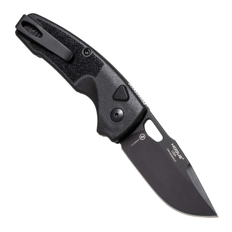 Hogue SIG K365A Auto Knife – 2.75” MagnaCut Blade, Black Polymer Handle, Button Lock – Made in USA (16330)