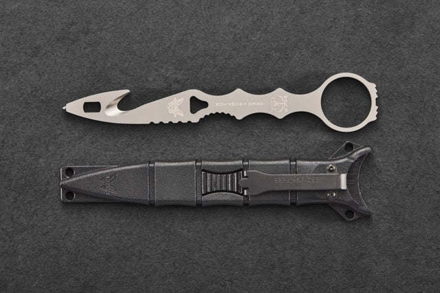 Benchmade SOCP Rescue Tool 2.5" – Gray, 440C, Rescue Hook, Glass Breaker, O2 Wrench – Made in USA (179GRY)