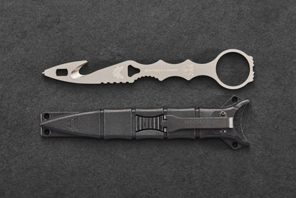 Benchmade SOCP Rescue Tool 2.5" – Gray, 440C, Rescue Hook, Glass Breaker, O2 Wrench – Made in USA (179GRY)