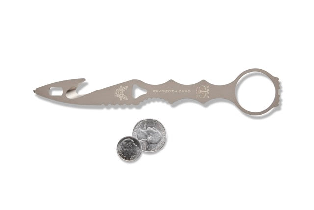 Benchmade SOCP Rescue Tool 2.5" – Gray, 440C, Rescue Hook, Glass Breaker, O2 Wrench – Made in USA (179GRY)