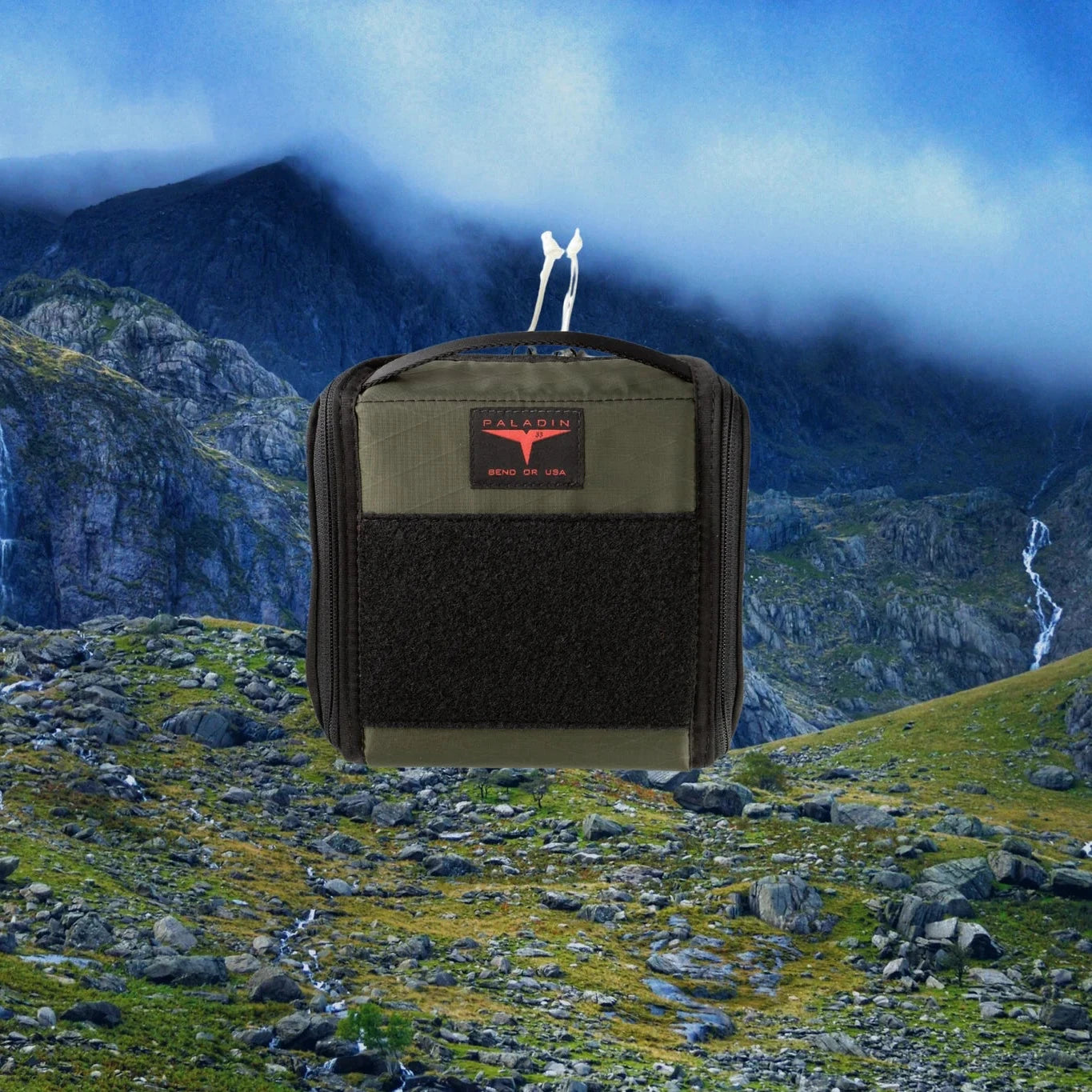 PALADIN33 Infinity Knife Collector Pouch – 6 Knife Capacity, VX21 Dark Green, Velcro Closure – Made in USA (INF-6-VX21DG)