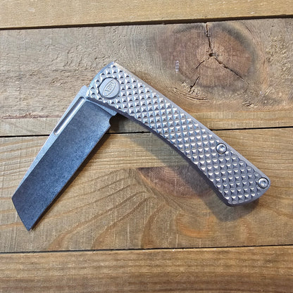 ABW Slip Joint 2.25" – Diamond Milled Titanium, MagnaCut Stonewash Wharncliffe – Made in USA