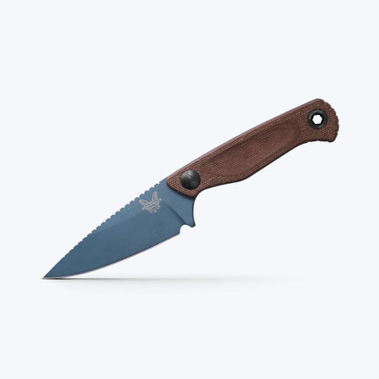 Benchmade Dacian Brown Canvas Micarta 3.7 inch Magnacut Spear Point Fixed Blade Knife – Made in USA (203BT-03)