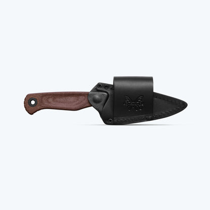 Benchmade Dacian Brown Canvas Micarta 3.7 inch Magnacut Spear Point Fixed Blade Knife – Made in USA (203BT-03)