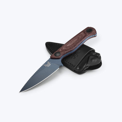 Benchmade Dacian Brown Canvas Micarta 3.7 inch Magnacut Spear Point Fixed Blade Knife – Made in USA (203BT-03)