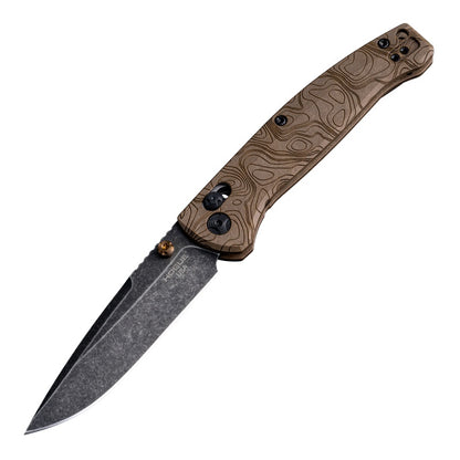 Hogue Mysto (Earth) 3.4″ Drop Point Knife, Browns Point Richlite Handle, MagnaCut Blade, Made in USA (24453)