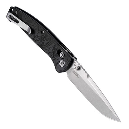 Hogue Mysto (Metal) 3.4″ Drop Point Knife, Black Diamond Richlite Handle, MagnaCut Blade, Made in USA (24457)