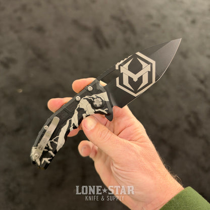 Heretic Martyr, Blade Show West Exclusive, 3.4" MagnaCut, Utah Beehive and Mountains - Made in USA