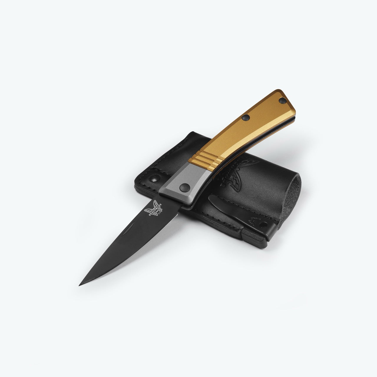 Benchmade Successor 2.56" Slip Joint – Burnt Brass Aluminum, M390 Black Cerakote® – Made in USA (315BK-01)