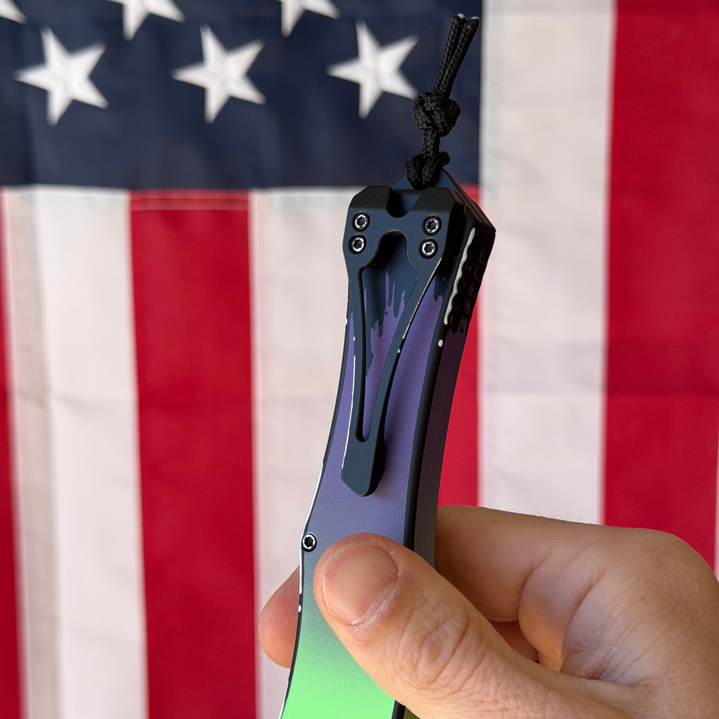 Heretic Cel Shade Frankenstein Monster HYDRA V4 Recurve Knife, Magnacut Blade, Automatic OTF – Made in USA (H408-CS-FM)