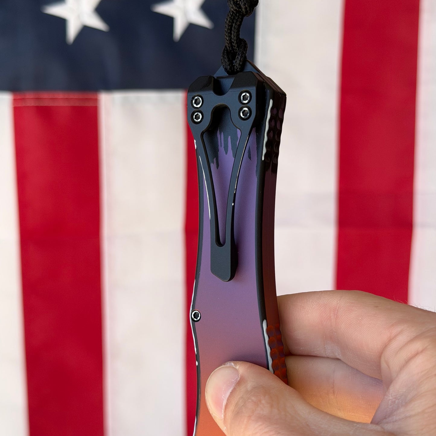 Heretic Cel Shade Horror Night HYDRA V4 Recurve Knife, Magnacut Blade, Automatic OTF – Made in USA (H408-CS-HN)