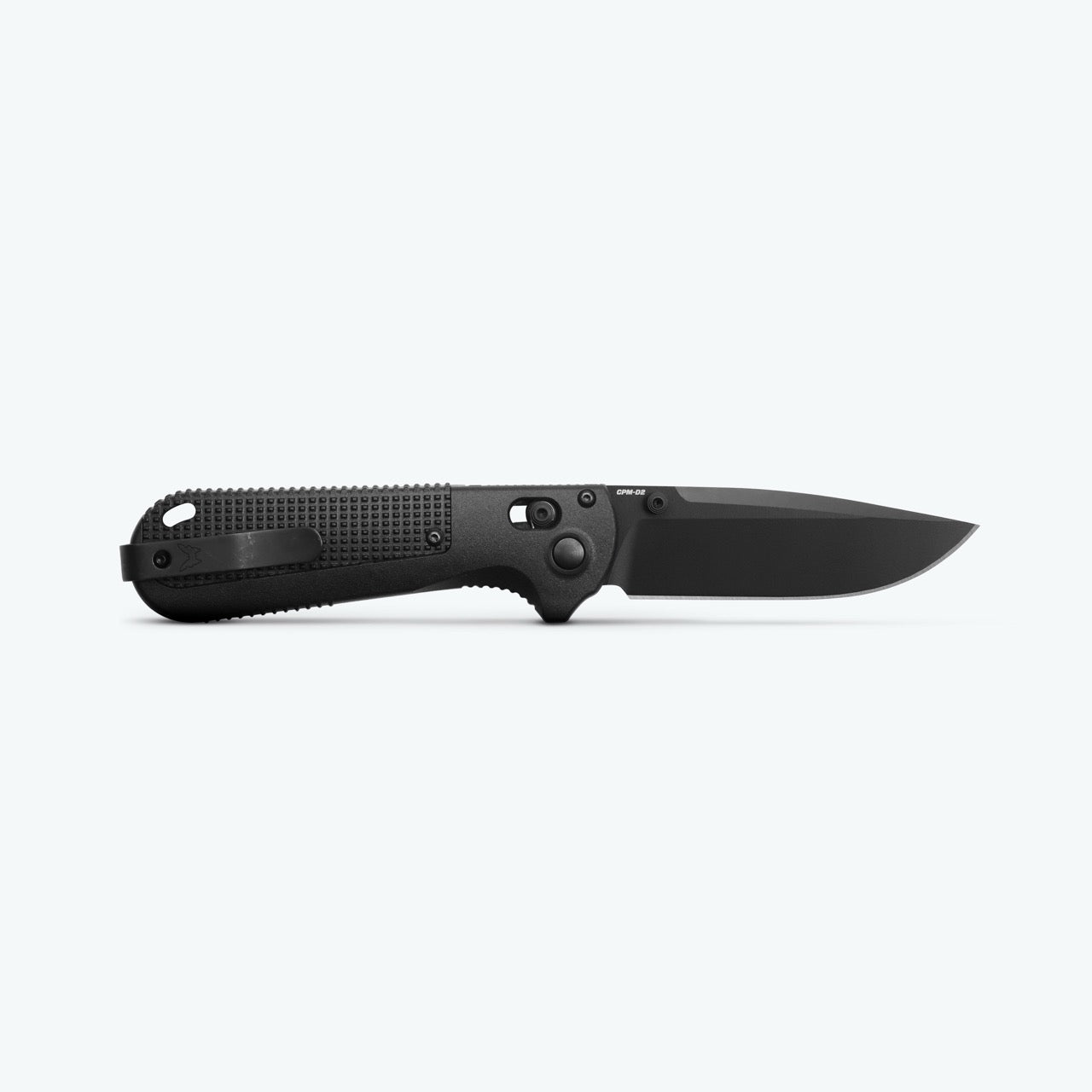 Benchmade Redoubt 3.55" AXIS Lock – Black Grivory, CPM-D2 Black Cerakote Drop Point – Made in USA (430BK-02)