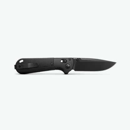 Benchmade Redoubt 3.55" AXIS Lock – Black Grivory, CPM-D2 Black Cerakote Drop Point – Made in USA (430BK-02)