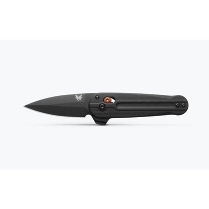Benchmade Lowden™ Knife – Black G10 Handle, Black S90V Spear-Point Blade, Burnt Copper Accents, AXIS Lock Flipper – Made in USA (491BK-02)