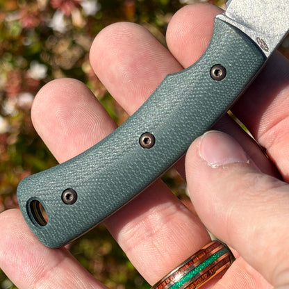 TRM Tagalong Forest Green G10 Fixed Blade, 2.4″ MagnaCut Blade, Made in USA