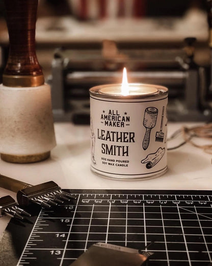 All American Maker Leathersmith Candle – 100% USA Made Soy Wax