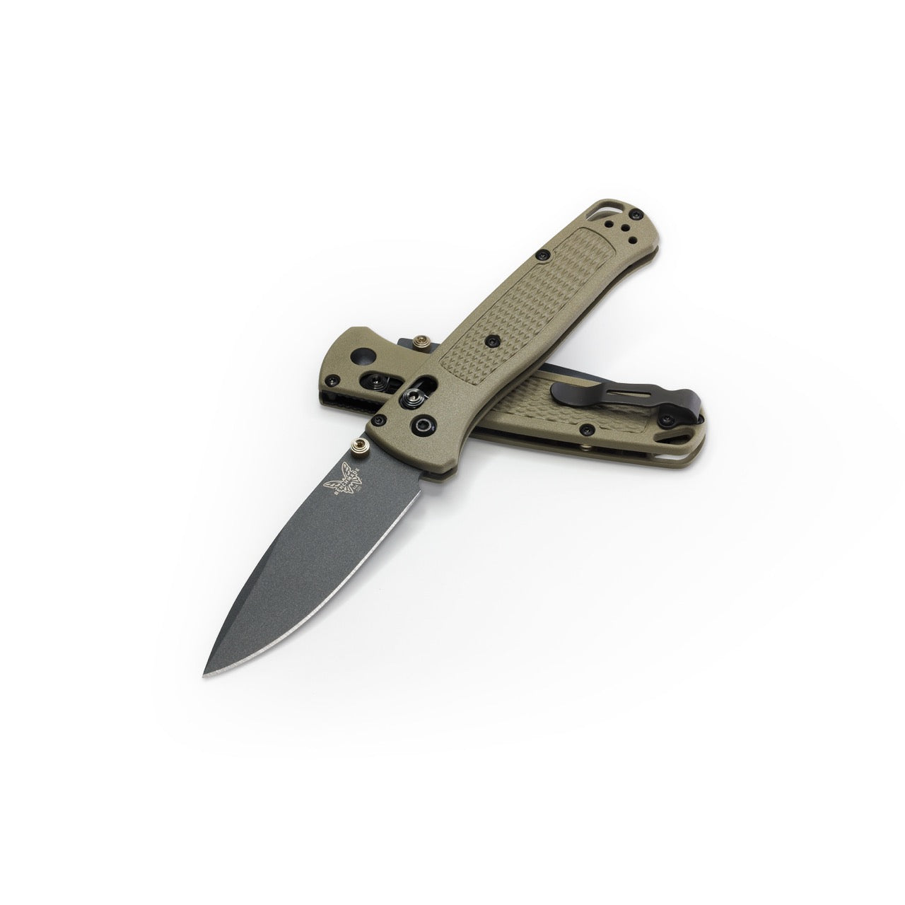 Benchmade Bugout 3.24" AXIS Lock – Ranger Green Grivory, CPM-S30V Smoked Gray – Made in USA (535GRY-1)
