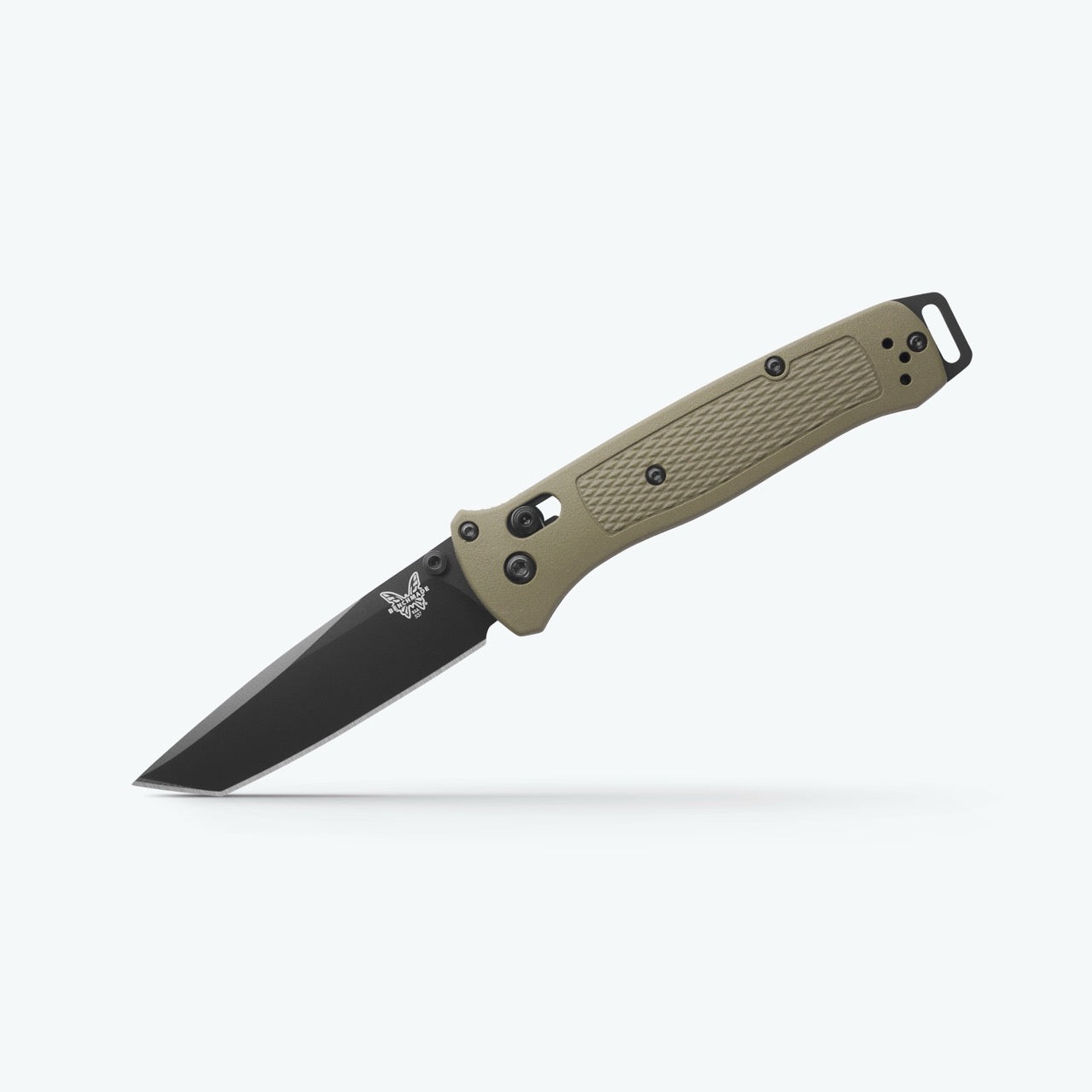 Benchmade Bailout 3.38" Tanto AXIS Lock – Ranger Green Grivory, CPM-S30V Black Cerakote – Made in USA (537BK-06)