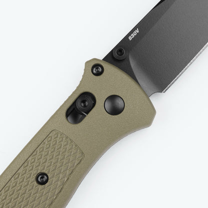 Benchmade Bailout 3.38" Tanto AXIS Lock – Ranger Green Grivory, CPM-S30V Black Cerakote – Made in USA (537BK-06)
