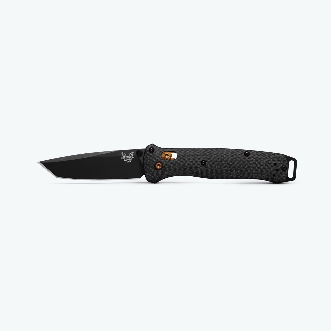 Benchmade Bailout 3.38" AXIS Lock – Carbon Fiber, CPM-S90V Black Cerakote Tanto, Dark Copper – Made in USA (537BK-10)