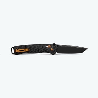 Benchmade Bailout 3.38" AXIS Lock – Carbon Fiber, CPM-S90V Black Cerakote Tanto, Dark Copper – Made in USA (537BK-10)