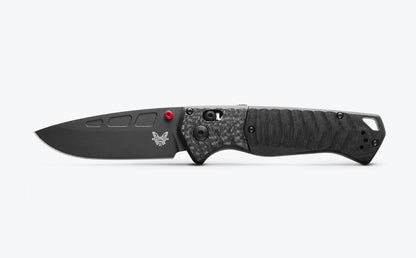 Benchmade P.S.K. 3.45" AXIS Assist – Carbon Fiber & Black G10, MagnaCut Black Cerakote, Ferro Rod Choil – Made in USA (593BK-01)