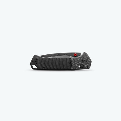Benchmade P.S.K. 3.45" AXIS Assist – Carbon Fiber & Black G10, MagnaCut Black Cerakote, Ferro Rod Choil – Made in USA (593BK-01)