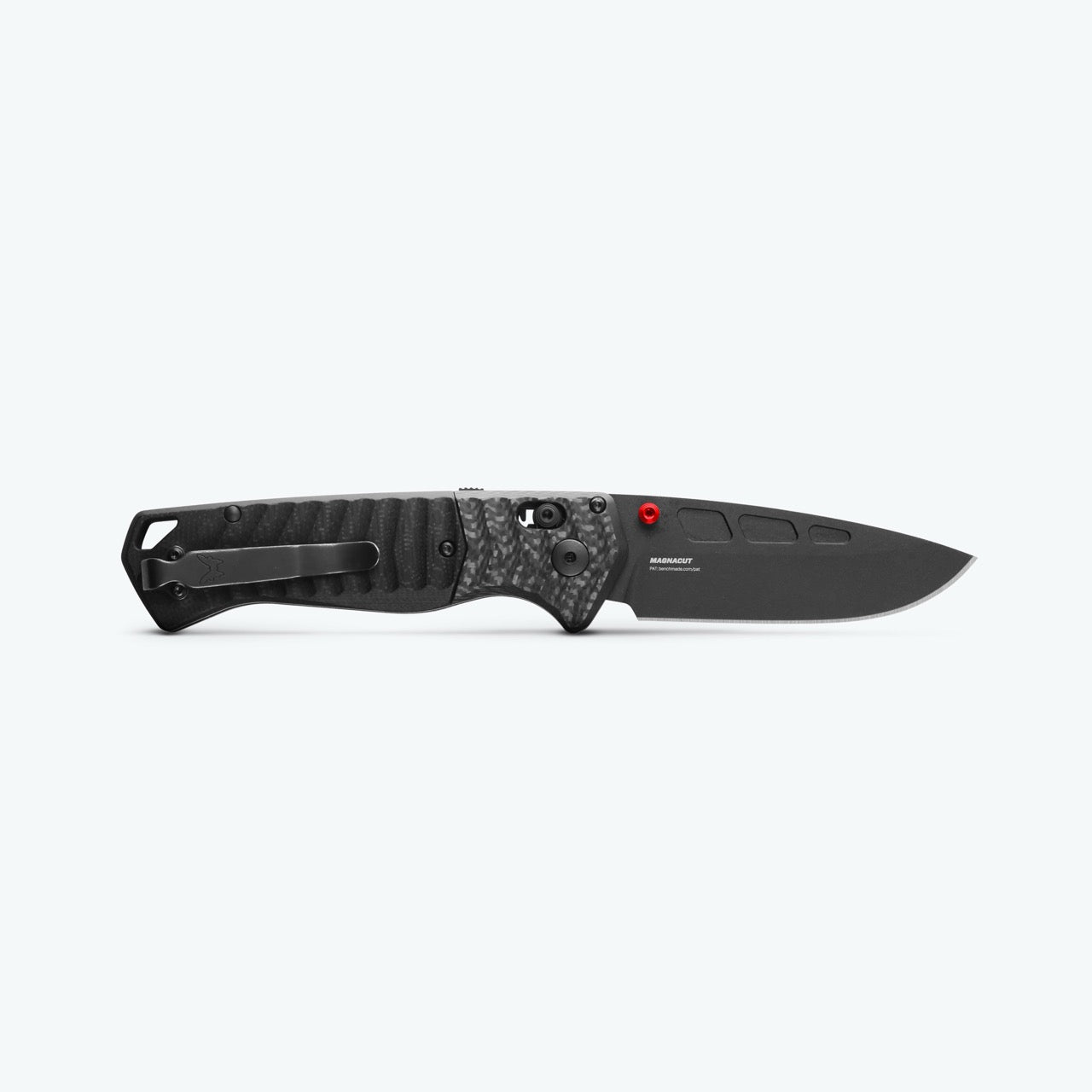 Benchmade P.S.K. 3.45" AXIS Assist – Carbon Fiber & Black G10, MagnaCut Black Cerakote, Ferro Rod Choil – Made in USA (593BK-01)