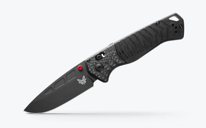 Benchmade P.S.K. 3.45" AXIS Assist – Carbon Fiber & Black G10, MagnaCut Black Cerakote, Ferro Rod Choil – Made in USA (593BK-01)