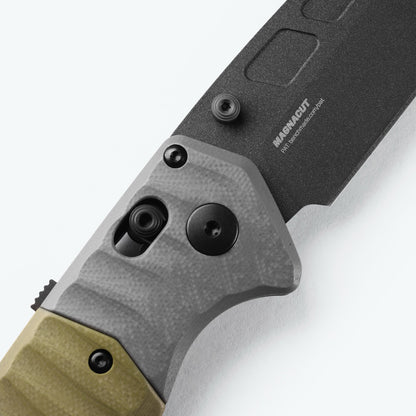Benchmade P.S.K. 3.45" AXIS Assist – OD Green G10, MagnaCut Cobalt Cerakote, Ferro Rod Choil – Made in USA (593BK)