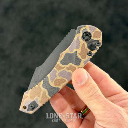 Heretic Mini Pariah Auto Duck Camo, 3.36" MagnaCut Black Tanto, Glass Packed Polymer Chassis - Made in USA (H055-DC)