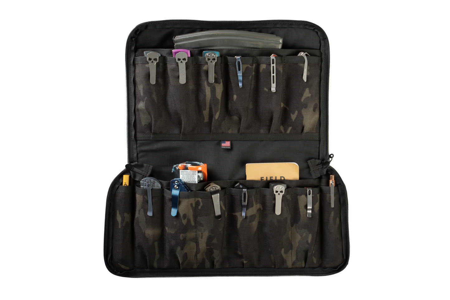 PALADIN33 Infinity Knife Collector Pouch – 12 Knife Capacity, Poppies of War – Made in USA (INF-12-POW)