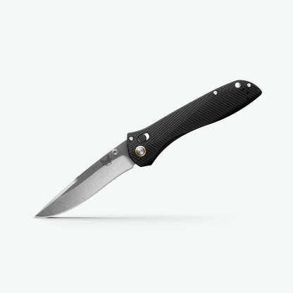 Benchmade SEVEN TEN 710-25 4" AXIS Lock – Black Aluminum, M390 Satin Recurve – Made in USA (710-25)