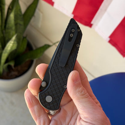 Pro-Tech TR-3 Integrity Manual Knife - Relic Black Handle, DLC MagnaCut Blade (INT1106)
