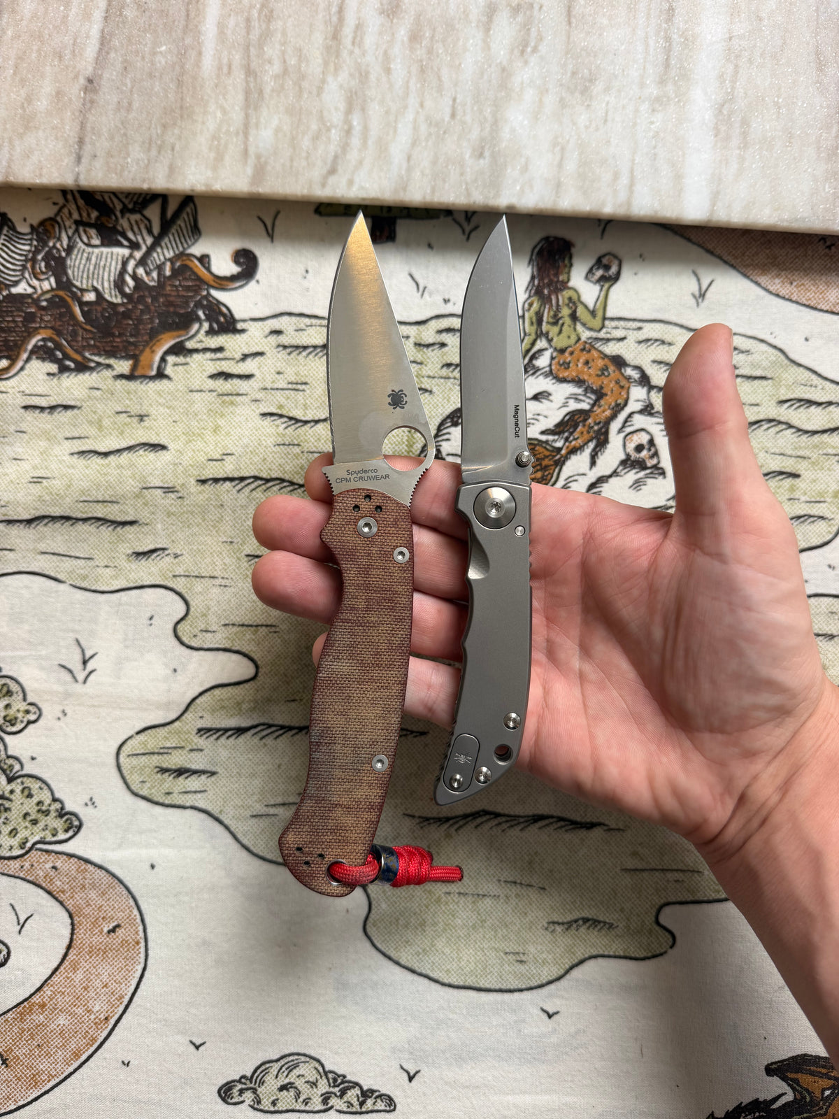 The Back Door: Spartan Blades Harsey Folder SHF 3.25 - Titanium Frame Lock, Stonewash Magnacut - Made in USA (SF10SW) (Return)