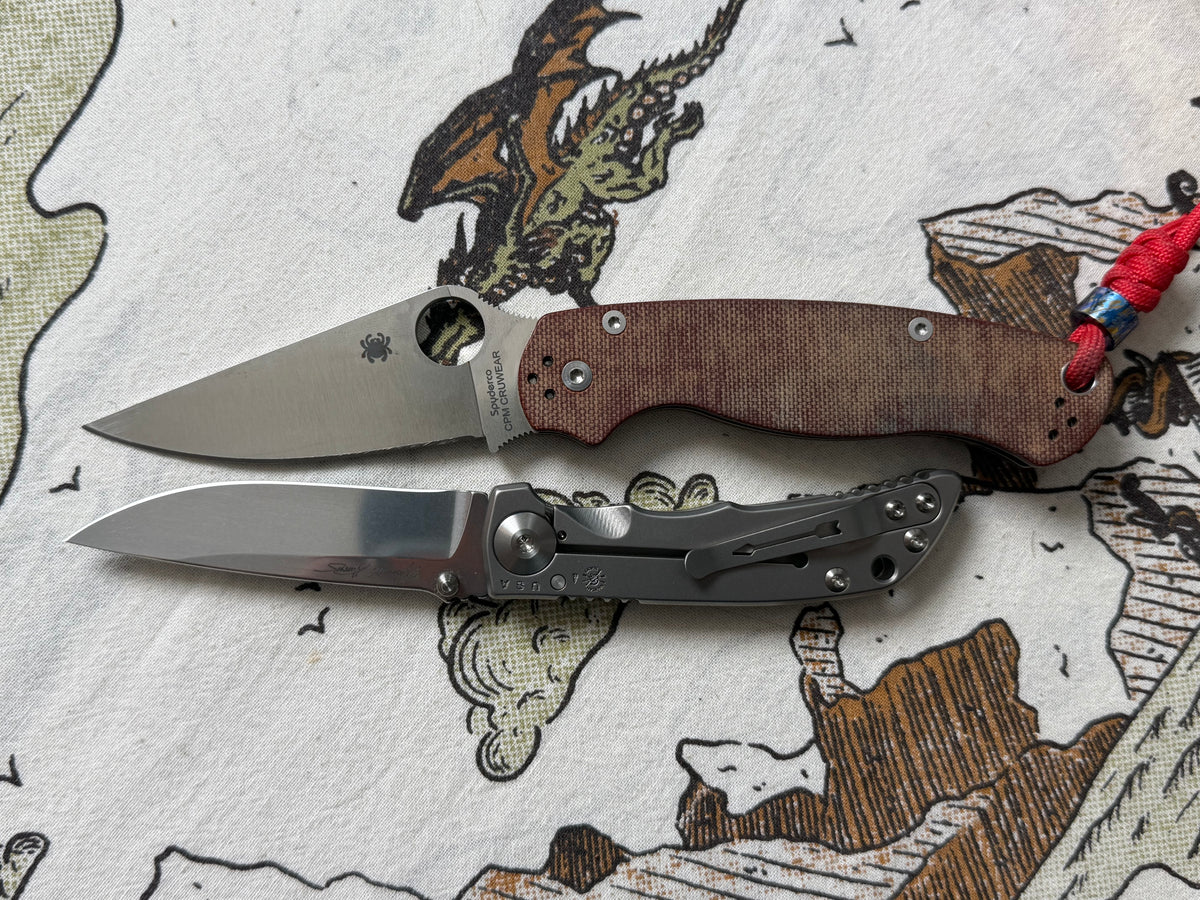 The Back Door: Spartan Blades Harsey Folder SHF 3.25 - Titanium Frame Lock, Stonewash Magnacut - Made in USA (SF10SW) (Return)