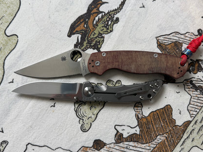 The Back Door: Spartan Blades Harsey Folder SHF 3.25 - Titanium Frame Lock, Stonewash Magnacut - Made in USA (SF10SW) (Return)