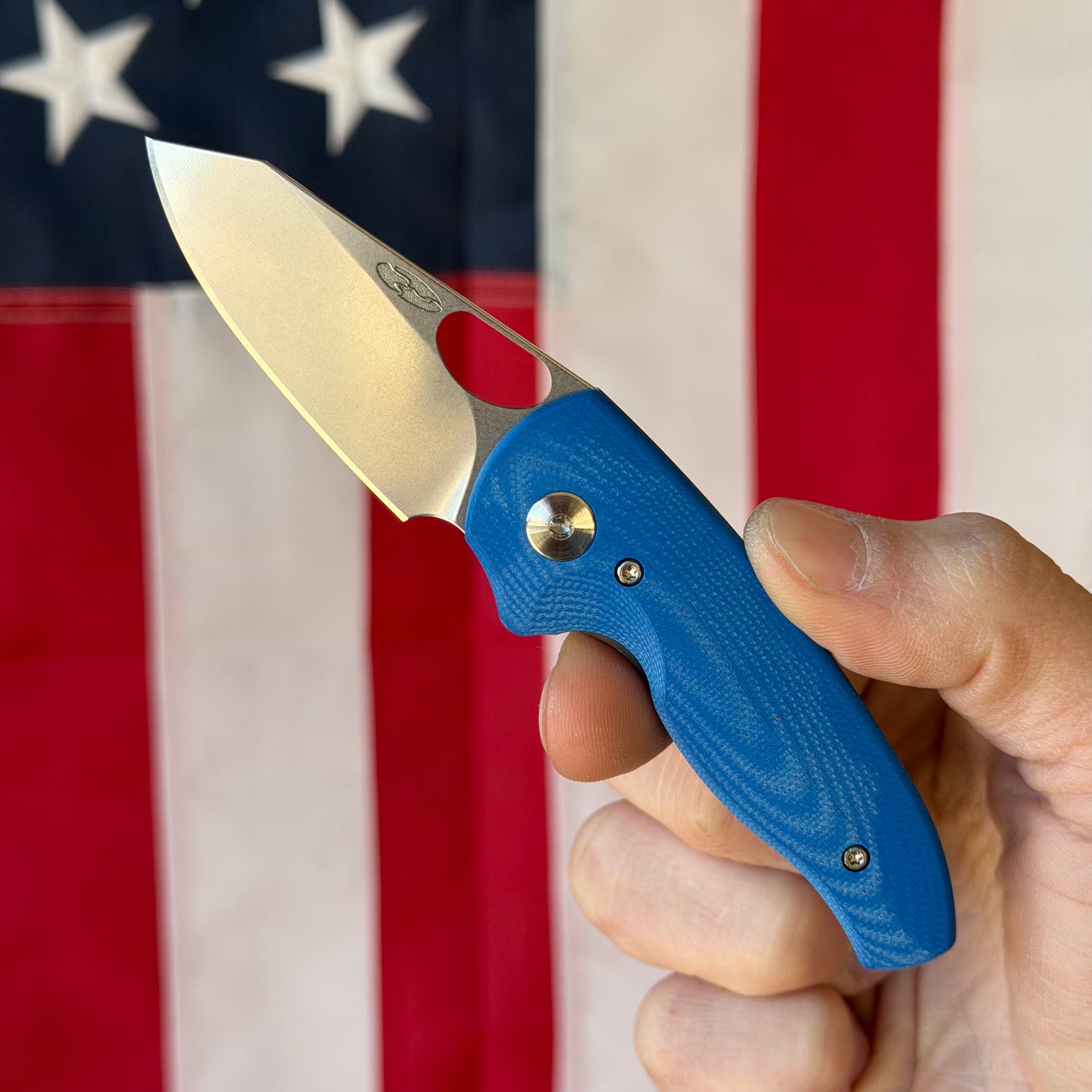TRM NERD LL Folding Knife, 2.2” MagnaCut Blade, Royal Blue G10 3D Contoured Scales, Made in USA