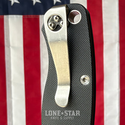 The Back Door: Spyderco Para Military 2 Folding Knife - Black G10, 3.42" CPM-S45VN, CME & LynchNW Clip - Made in USA (C81GP2) (Trade In)