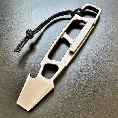 NGMCo. The Last Call AKA Barkeep's Liberation Tool - 5.5" Titanium Bottle Opener – Skeletonized 6Al4V, Offset Bridge, Custom Pocket Clip – Made in USA