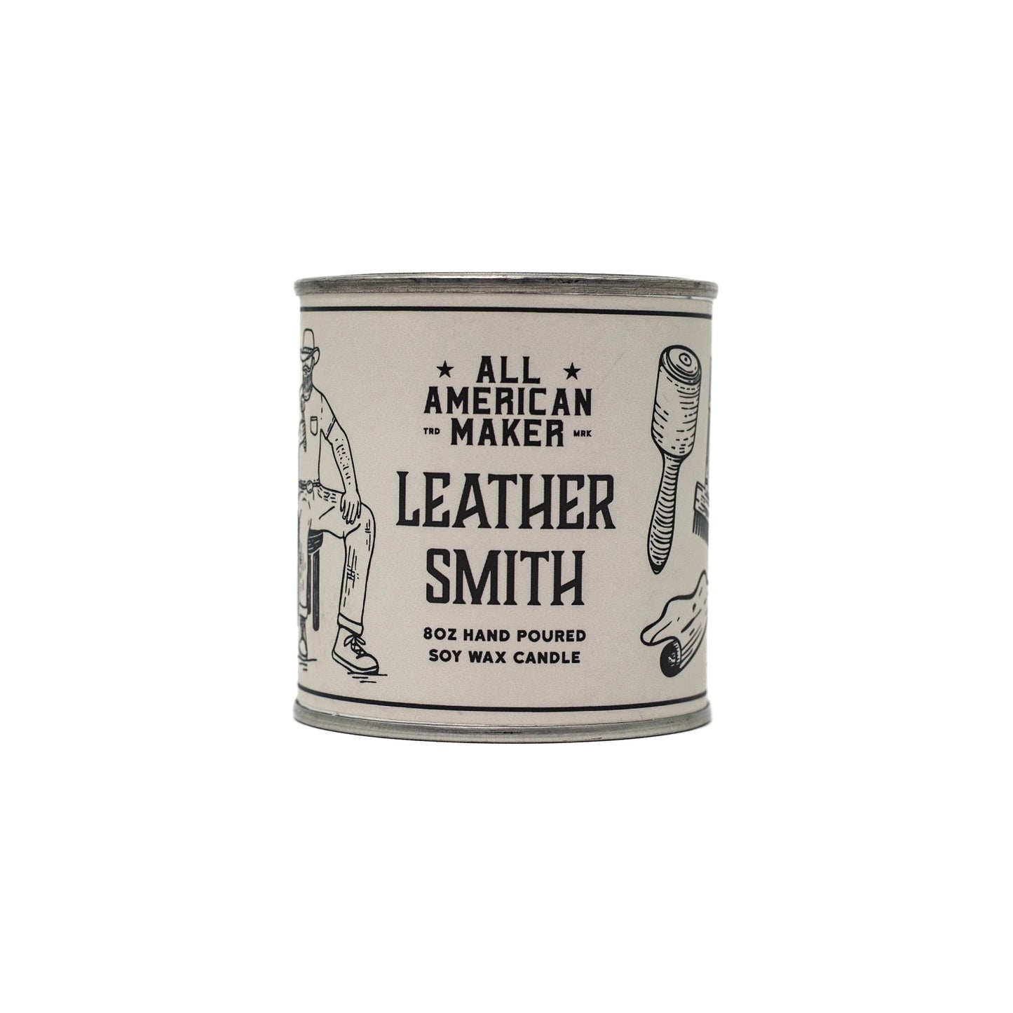 All American Maker Leathersmith Candle – 100% USA Made Soy Wax