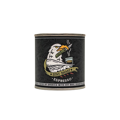 All American Maker Stay Sharp Espresso Candle
