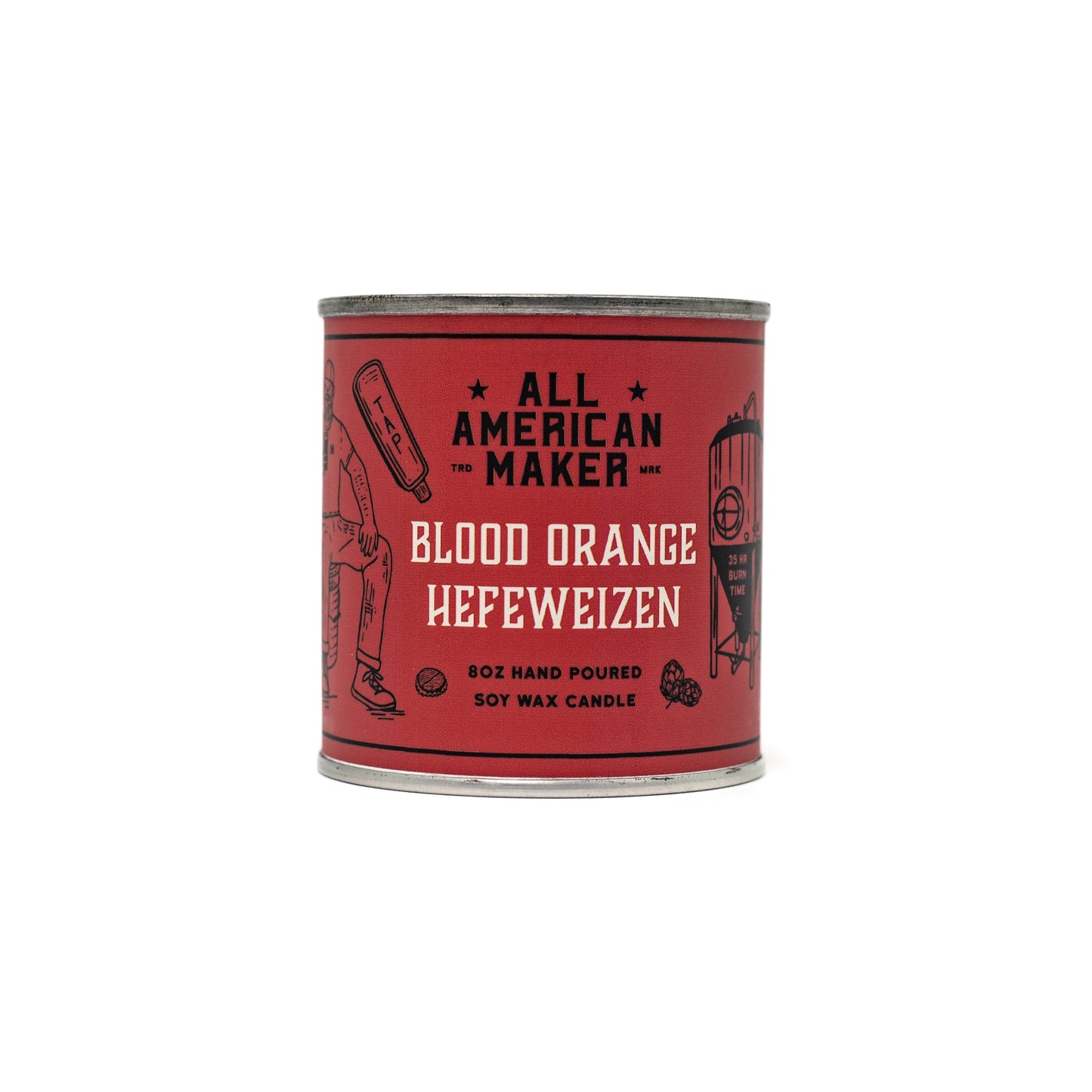 All American Maker Blood Orange Hefeweizen Candle