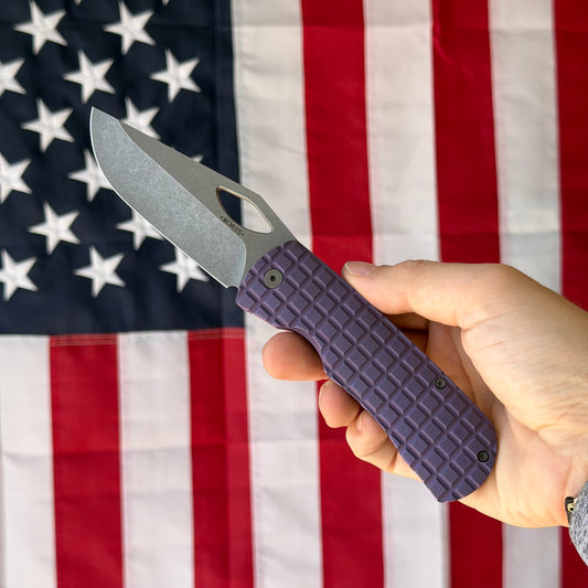 Frag Dixon Folding Knife – Titanium Frame Lock, 3.75″ MagnaCut Blade, Made in USA