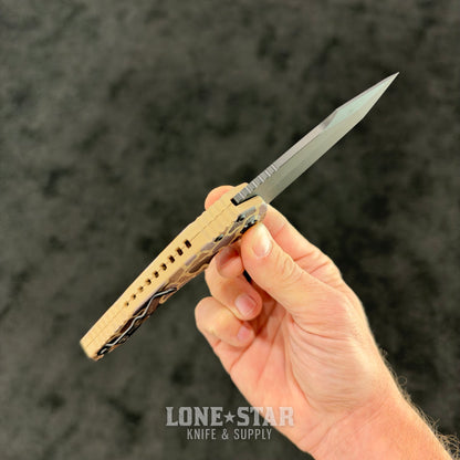 Heretic Mini Pariah Auto Duck Camo, 3.36" MagnaCut Black Tanto, Glass Packed Polymer Chassis - Made in USA (H055-DC)