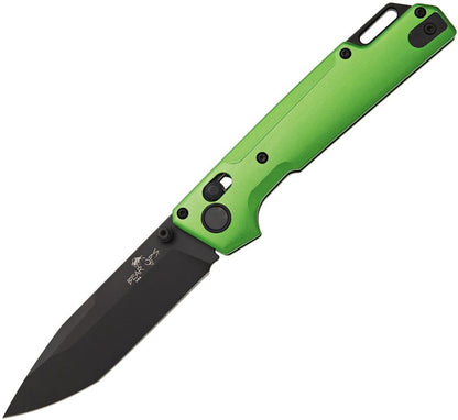 Bear & Son Nekama I 3.25" Slide Lock Folder – Racing Green Aluminum, 14C28N Tanto – Made in USA (BCMC1000ALGR)