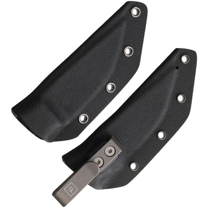 Big Idea Design USA Titanium Lookout 2.2" Fixed Blade – MagnaCut, Titanium Scales, Dual Kydex Sheaths – Made in USA (BIG735956)