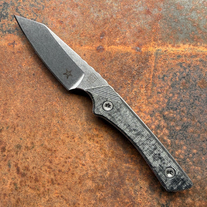 Lynch Blades Swift Six 2.5" Fixed Blade – Black Canvas Micarta, MagnaCut Stonewash, Dual Sheath – Made in USA