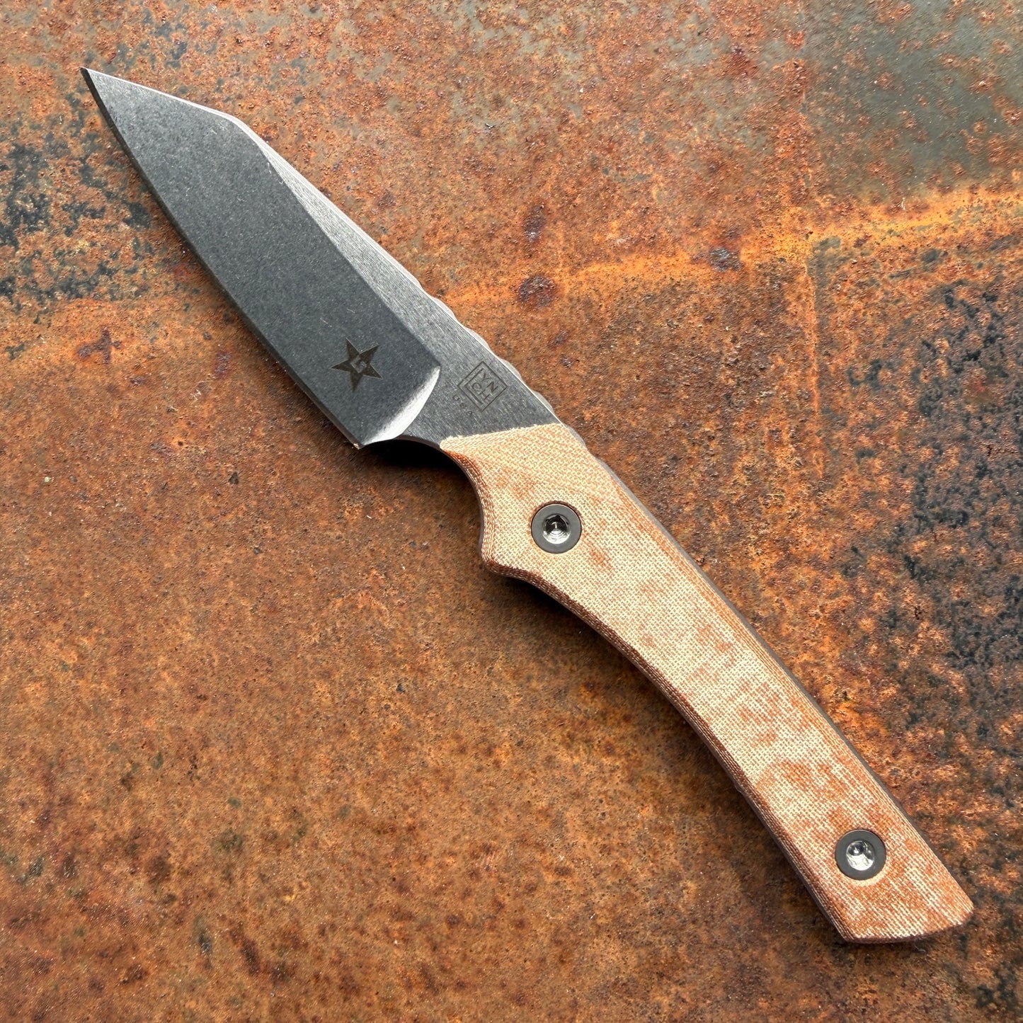 Lynch Blades Swift Six 2.5" Fixed Blade – Brown Canvas Micarta, MagnaCut Stonewash, Dual Sheath – Made in USA